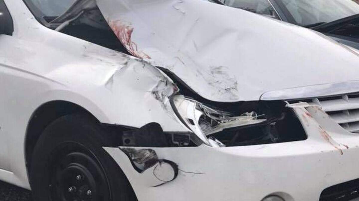 A dispute about payment after a cab ride ended with one man going to Kadlec after his leg was pinned between two vehicles.