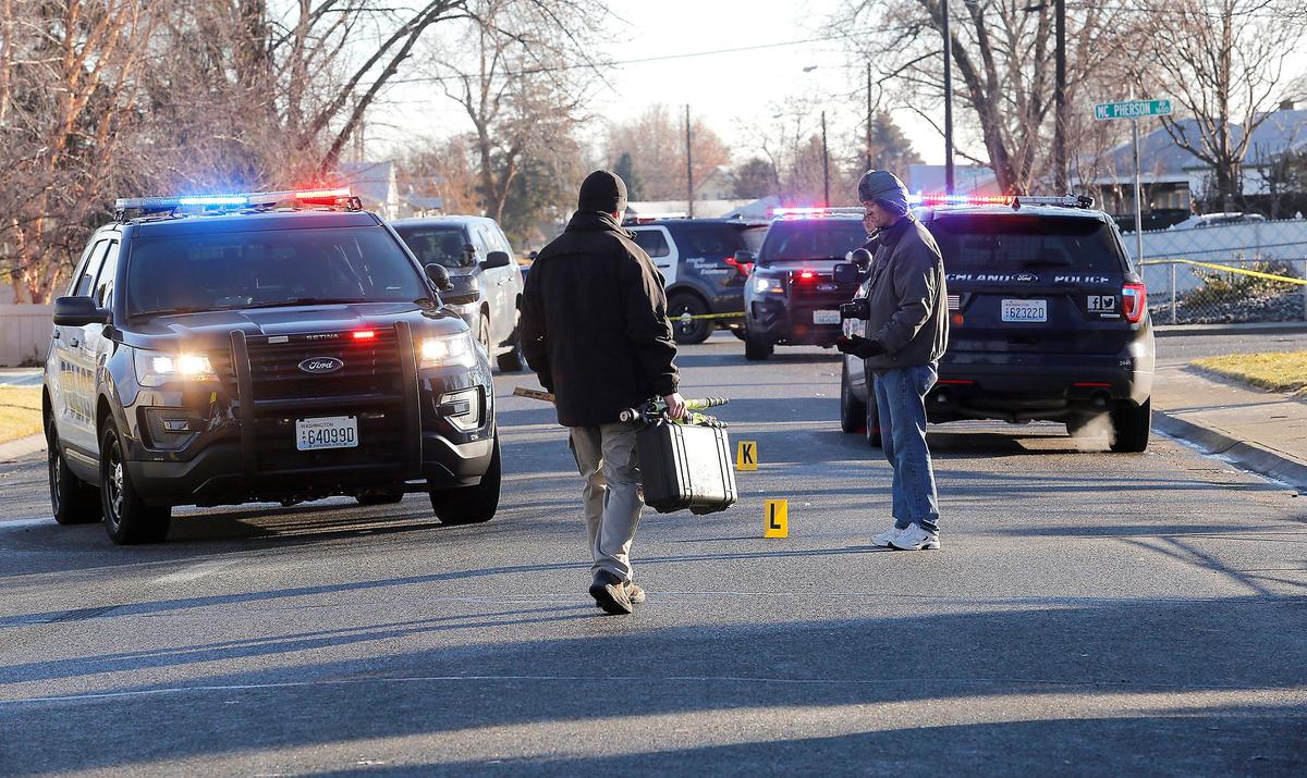 Detectives with the multi-agency Special Investigations Unit, which handles officer-involved deaths in Benton and Franklin counties, conclude their investigation Monday morning on the 1300 block of Wilson Street in Richland. A man who fought with police late Sunday later died at a hospital, said Richland officials.