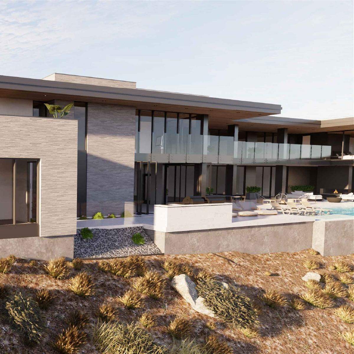 An artist’s conception shows the $5 million home to be built west of Thompson Hill in Kennewick.