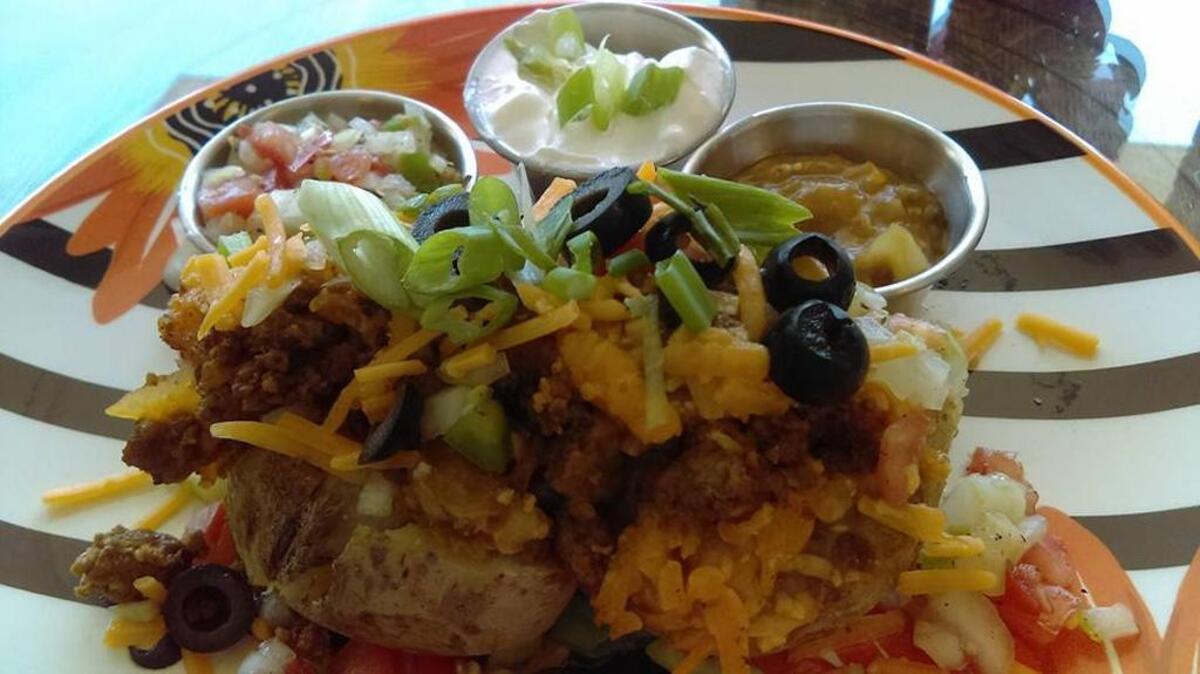 Taco baked potato
