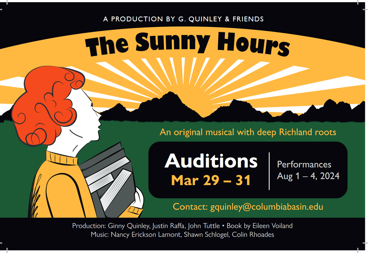“The Sunny Hours” is an original play by Eileen Voiland, brought to life by production team “G. Quinley and Friends,” based on a Richland-native who recently turned 101-years-old. Auditions for the show’s first staging will be held late March 2024.