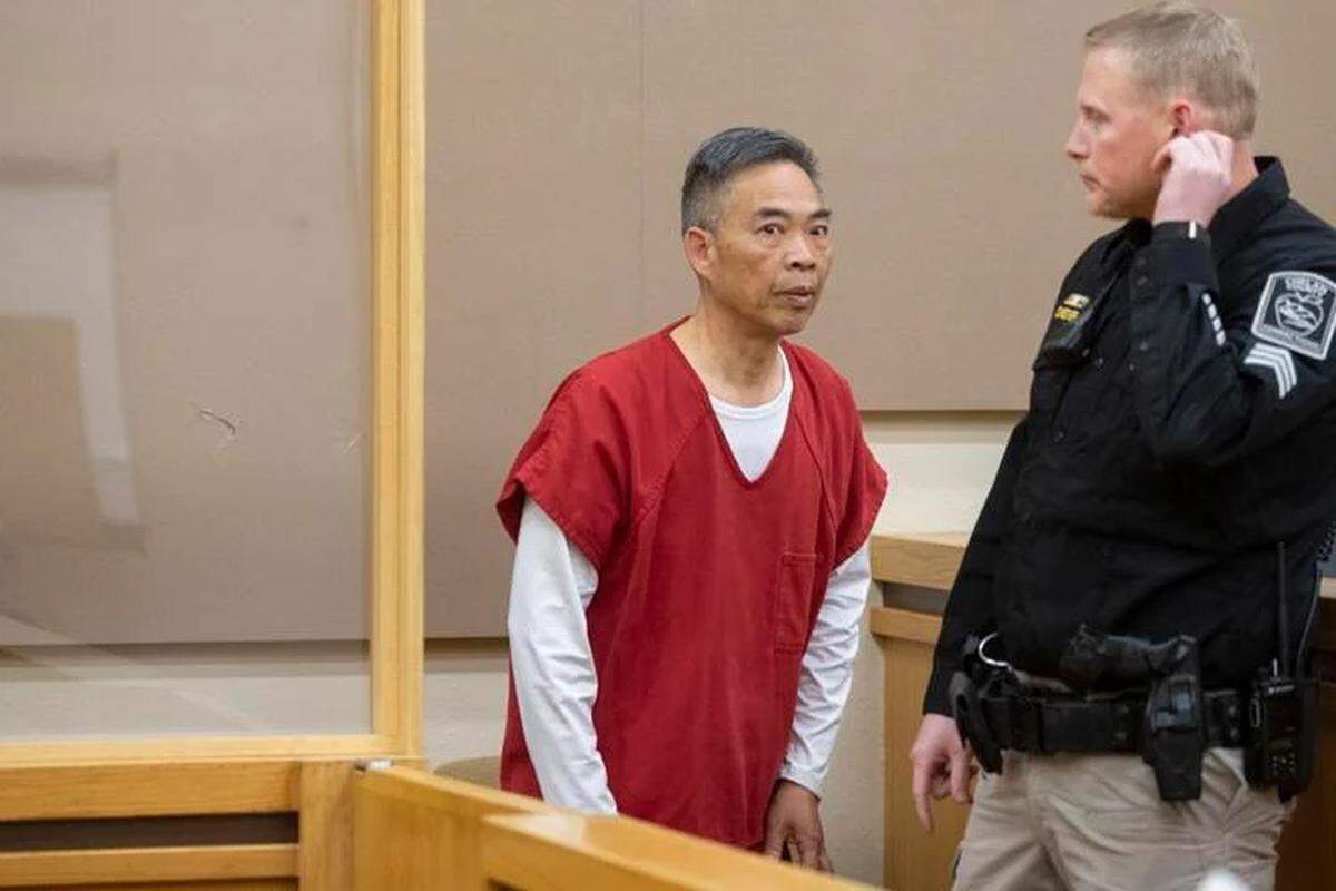 Linhui Yan, 61, former owner of a string of suspected illicit massage parlors across the state, appeared in a Chelan County Superior Court on March 21, 2024.