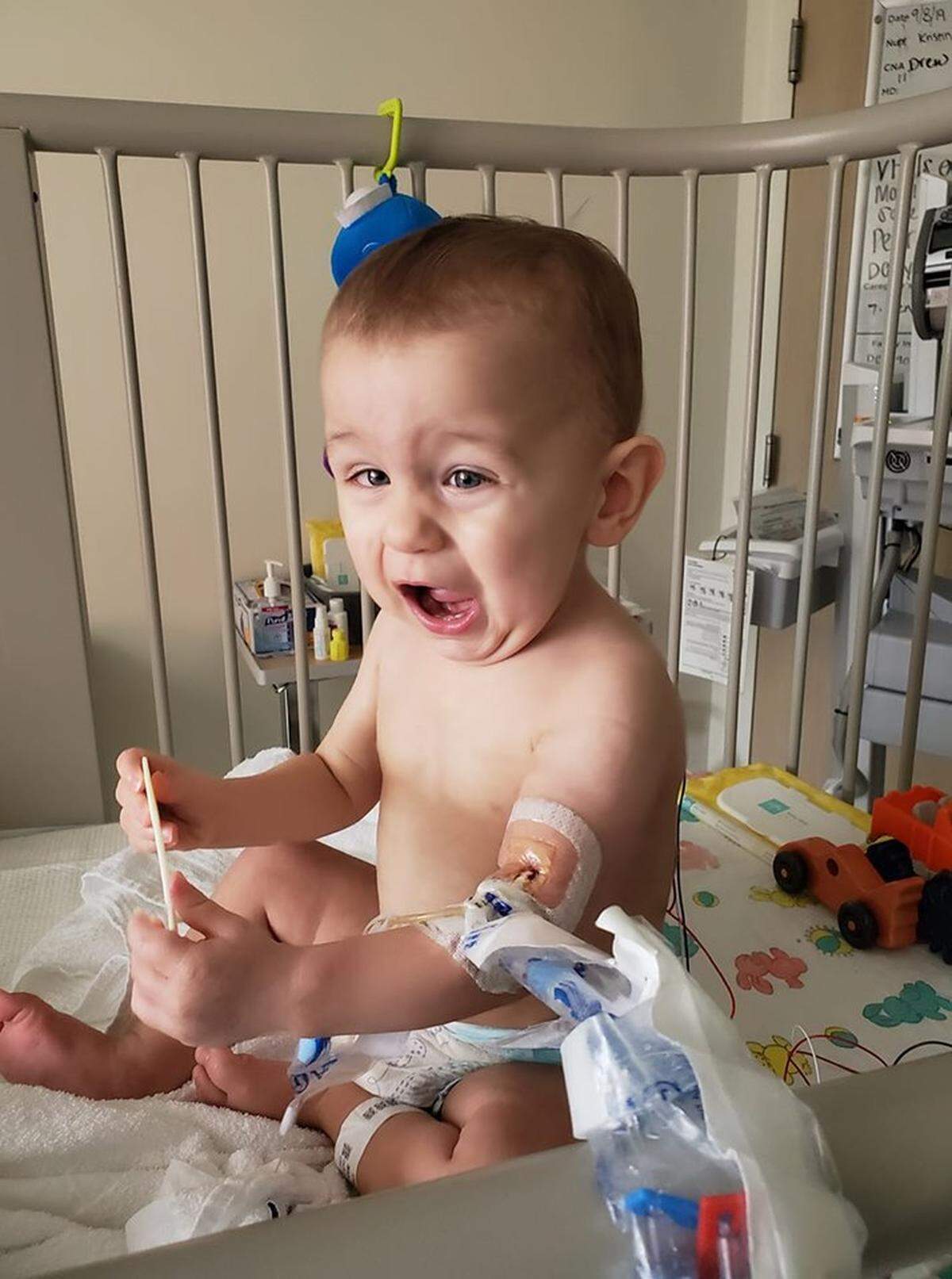 Nothing is more exciting for Jayce Marzyck, who is waiting for a heart transplant, than seeing a family member walk into his room.
