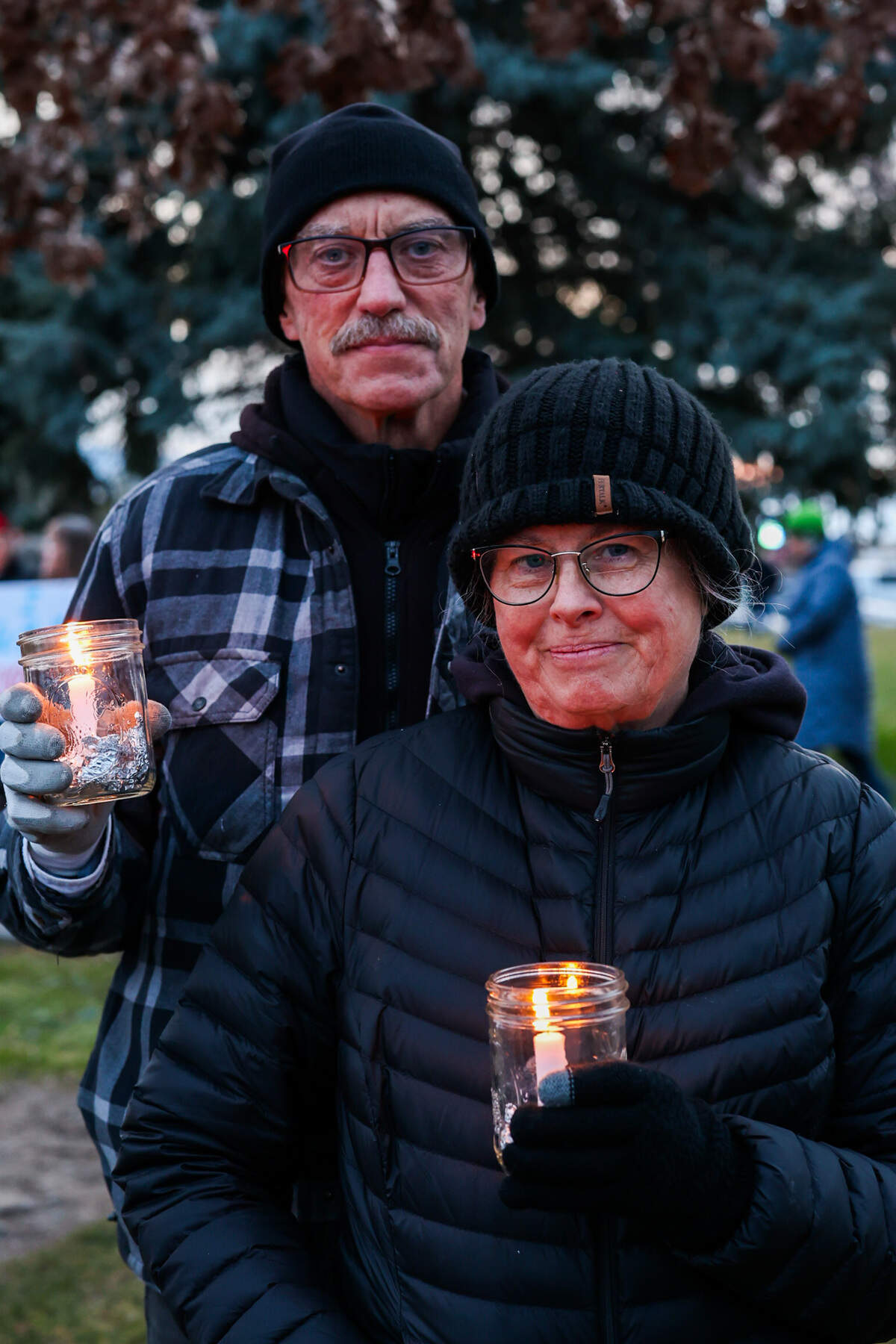Jim and Alisa Huckaby of West Richland at the candlelight vigil in Richland.