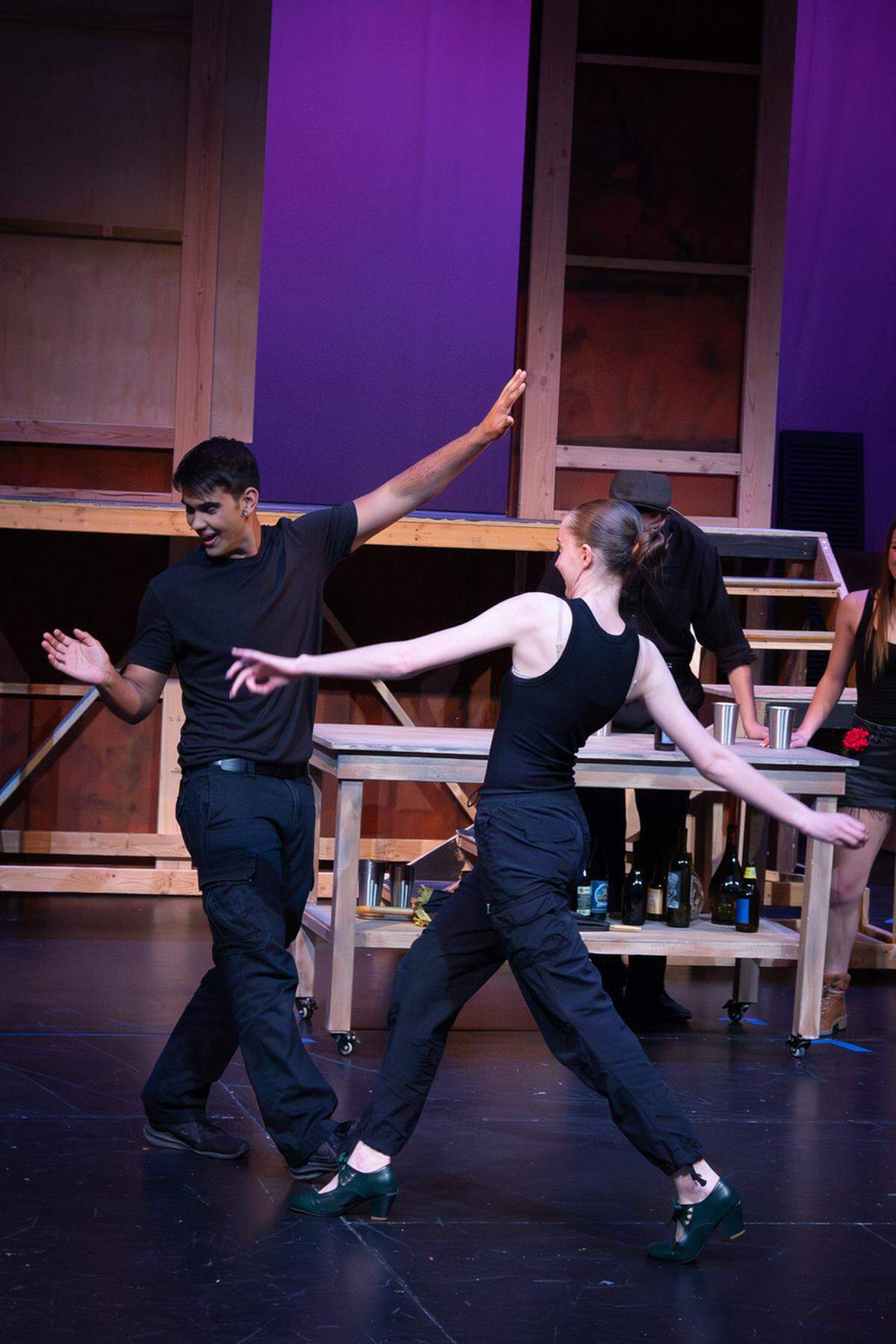 Hanford High School students dance at rehearsal for “Hadestown: Teen Edition.”