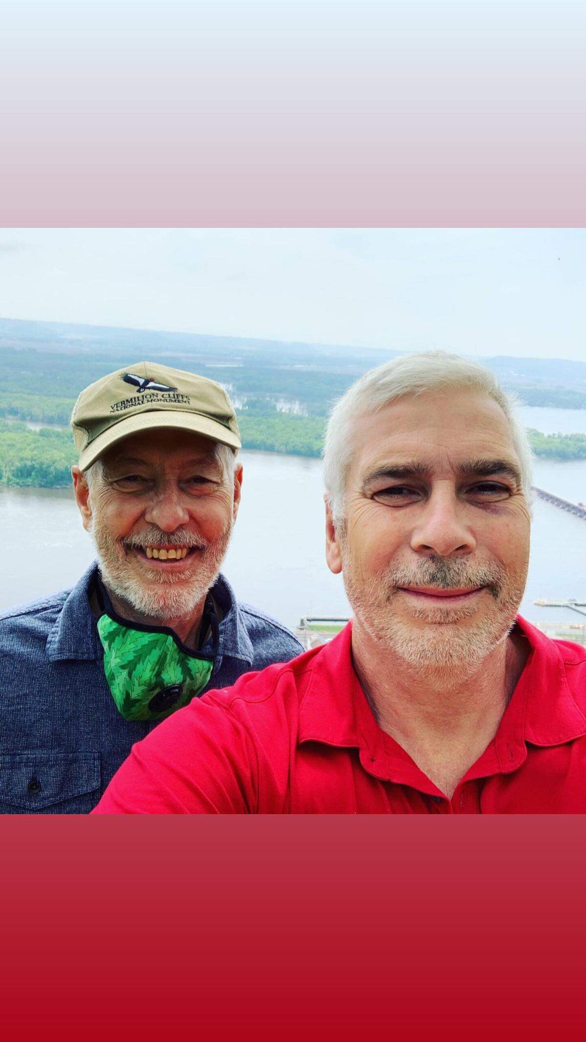 John Zachara in the background with brother Mike Zachara. They ended up sharing the same blood DNA after John’s stem cell transplant, Mike was the donor.