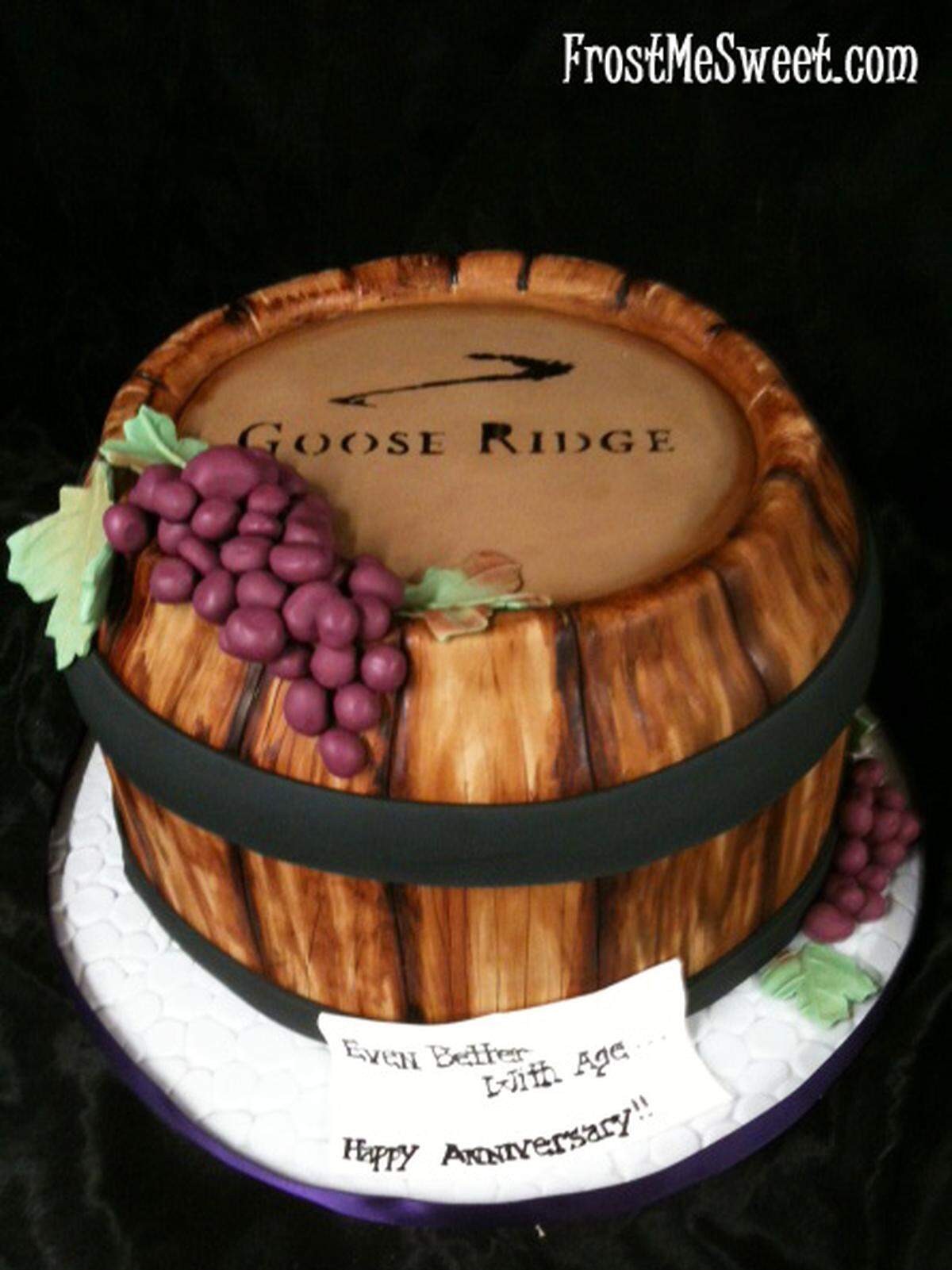 Wine barrel themed cake from Frost Me Sweet