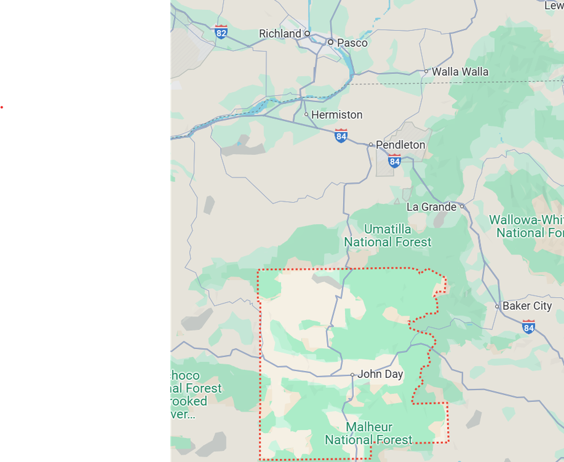 Grant County, Ore., is shown.