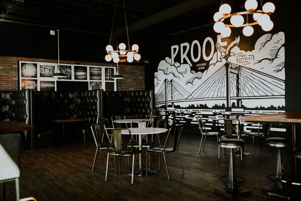 Proof Kitchen & Bar recently opened in west Pasco at 6627 Burden Blvd. The sister restaurant to Kennewick’s Proof Gastropub features a large dining space to accommodate families and hidden doors to the connected speakeasy bar, The Juice Box.