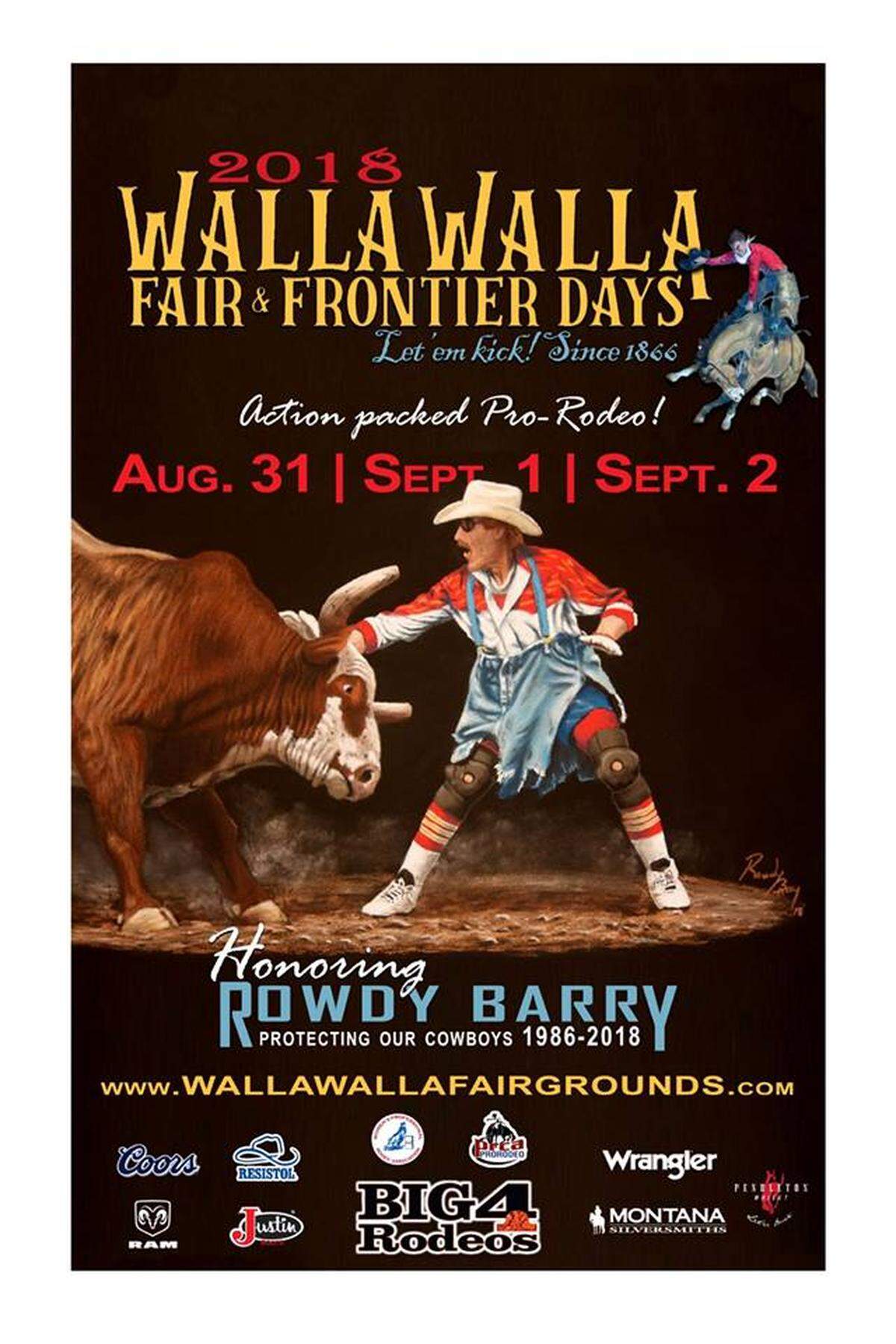 Rowdy Barry also created this artwork of himself, which is being featured on the posters and programs for this year’s Walla Walla Fair & Frontier Days.