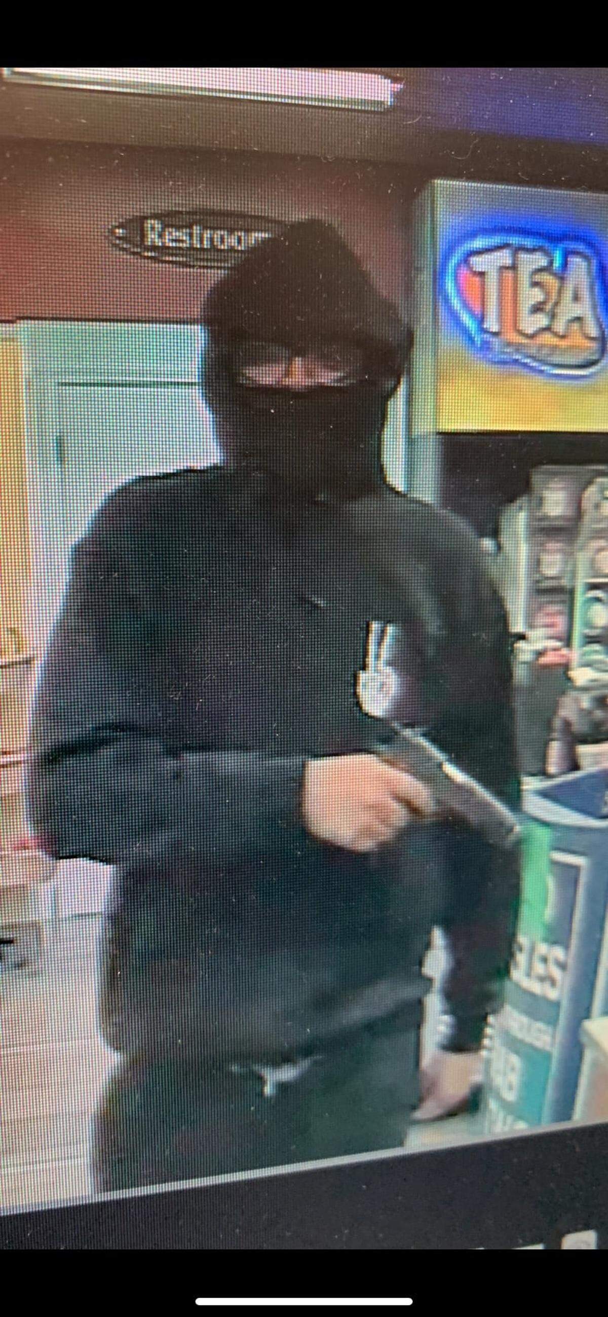 West Richland police are looking for this suspect in an April 2 robbery. They believe he may have committed another robbery in Pasco.
