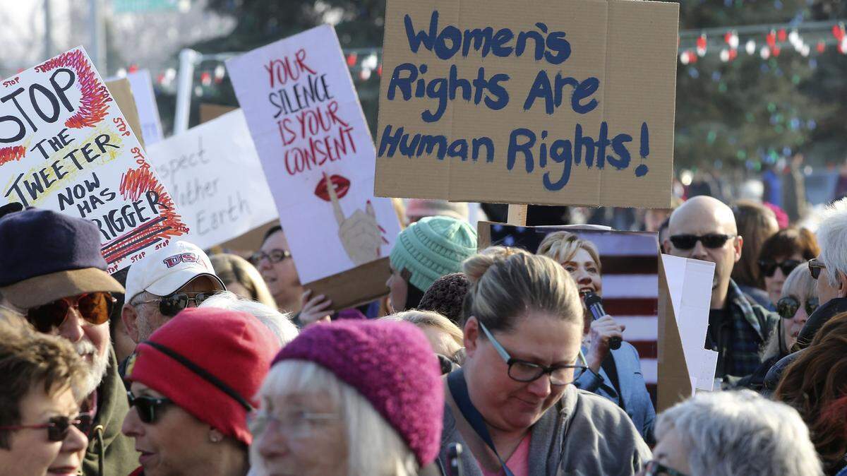 More than 1,000 people took part in the Tri-Cities Women’s March in 2017.