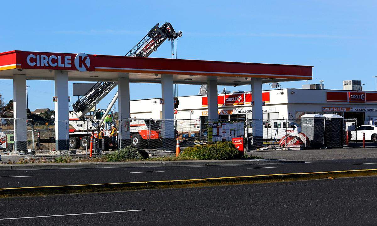 The Circle K gas pumps, 4201 W. 27th Ave., Kennewick, are closed while the underground storage tanks and above-ground dispensing system is replaced. The convenience store remains open during the project.