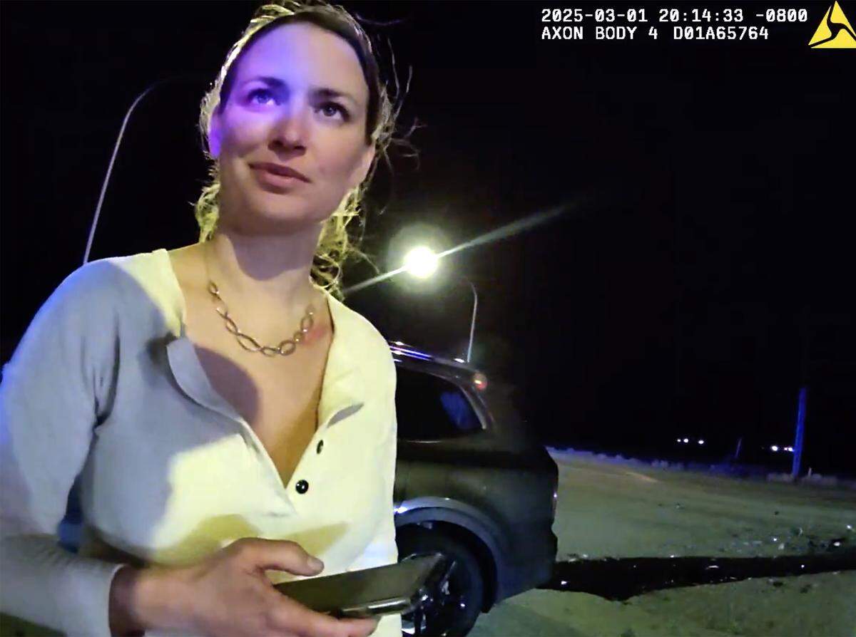 Sarah Clasen from WSP trooper body-cam footage at the scene of the fatal collision in Richland in March 2025.