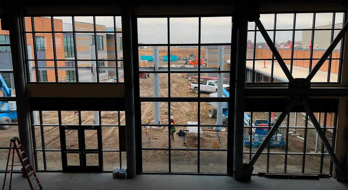 Crews with Fowler General Construction remain busy building Pasco third comprehensive high school, Sageview High School.