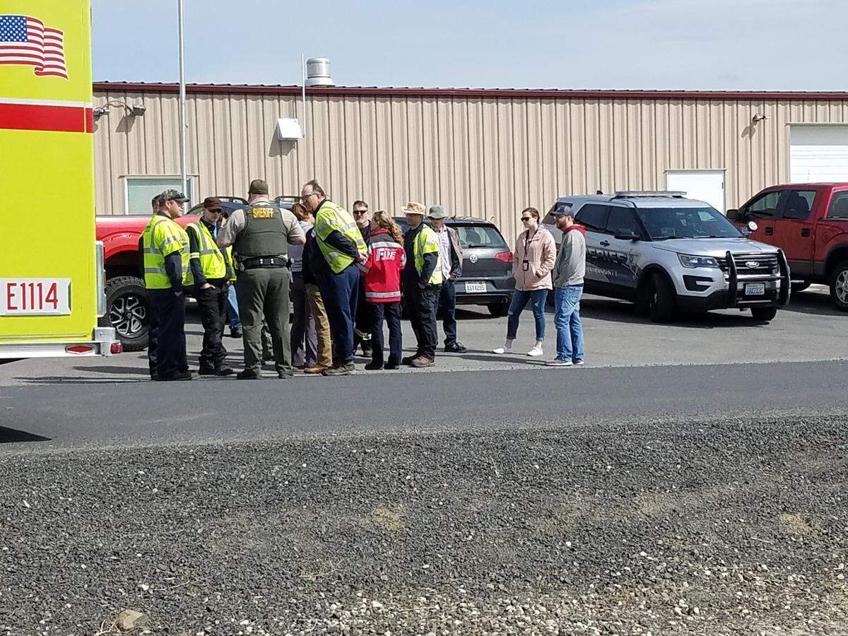 Benton County officials discuss what to do with the picric acid dropped off at the Benton County Hazardous Waste Collection event.