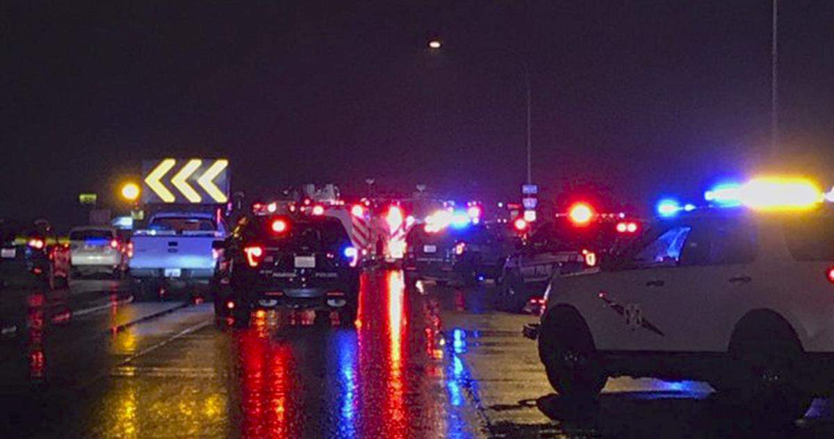 A multitude of emergency vehicles responded the scene of Saturday night’s fatal seven-car pileup on Interstate 182 in Pasco. Police say Eduardo Lopez, the driver suspected in causing the wreck, has been arrested.