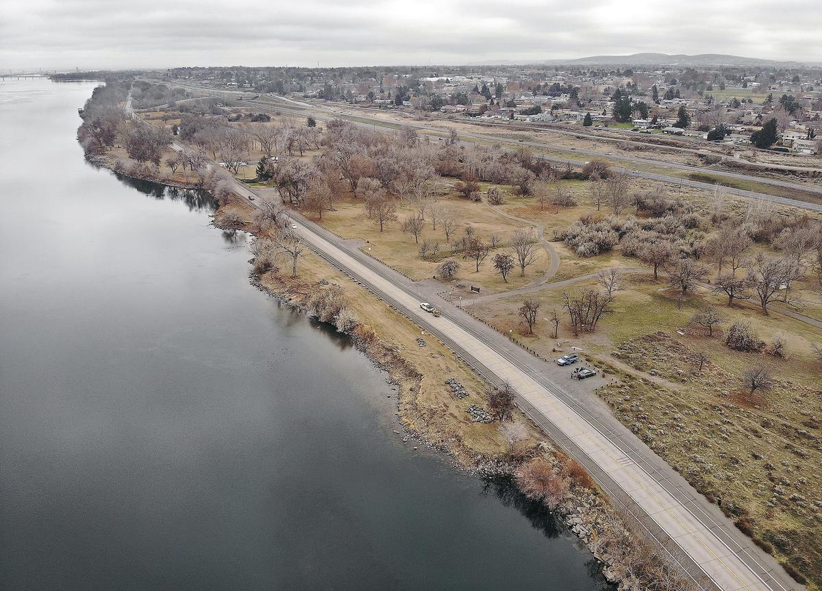The U.S. Army Corps of Engineers is shoreline stabilizing a 4,500 foot stretch of the Columbia River in Kennewick’s Columbia Park this winter. Watch a drone video at: tricityherald.com/video