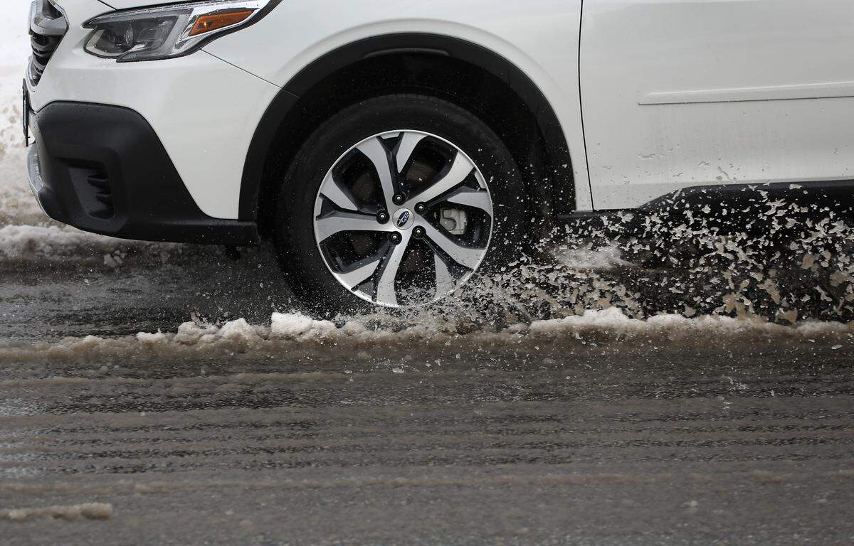 Above freezing daytime temperatures and recent rainfall is melting last week’s snow leaving roads wet and less traveled roadways covered in a slushy mix causing law enforcement officials to be concerned about icy conditions when nighttime temperatures dip below freezing.
