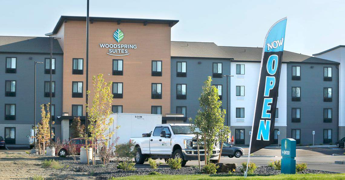 The newly built 120-room extended-stay Woodspring Suites hotel just opened at 1370 Tapteal Drive in south Richland.