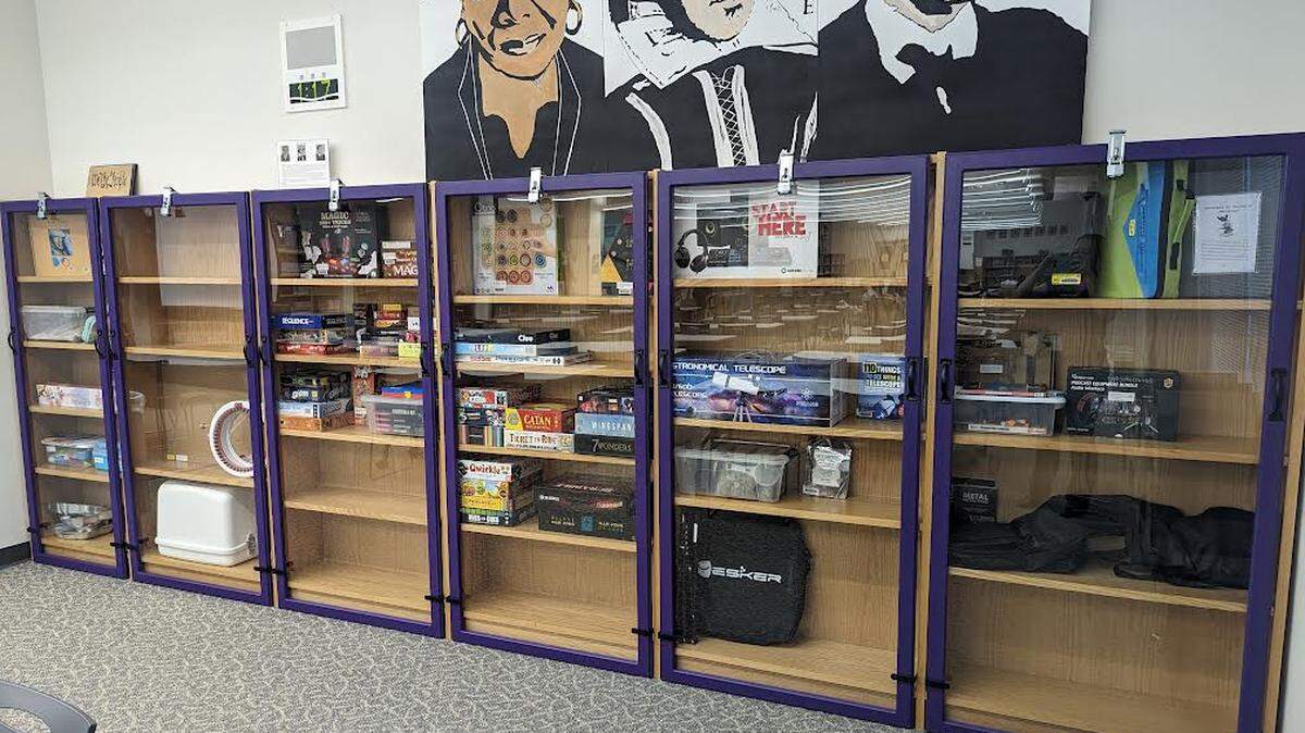 Pasco High School students can now check out hobby- and career-enriching items this school year to explore new interests and job pathways. The school’s new “Library of Things” includes arts and crafts, games, musical instruments, science and technology equipment, and outdoor gear.