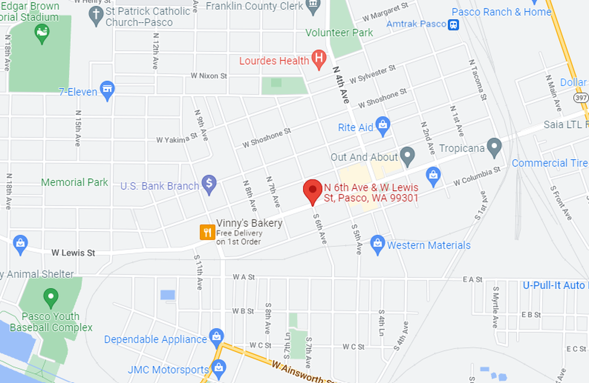 One man died of stab wounds and another man was shot by Pasco police Sunday near the intersection of Lewis Street and Sixth Avenue.