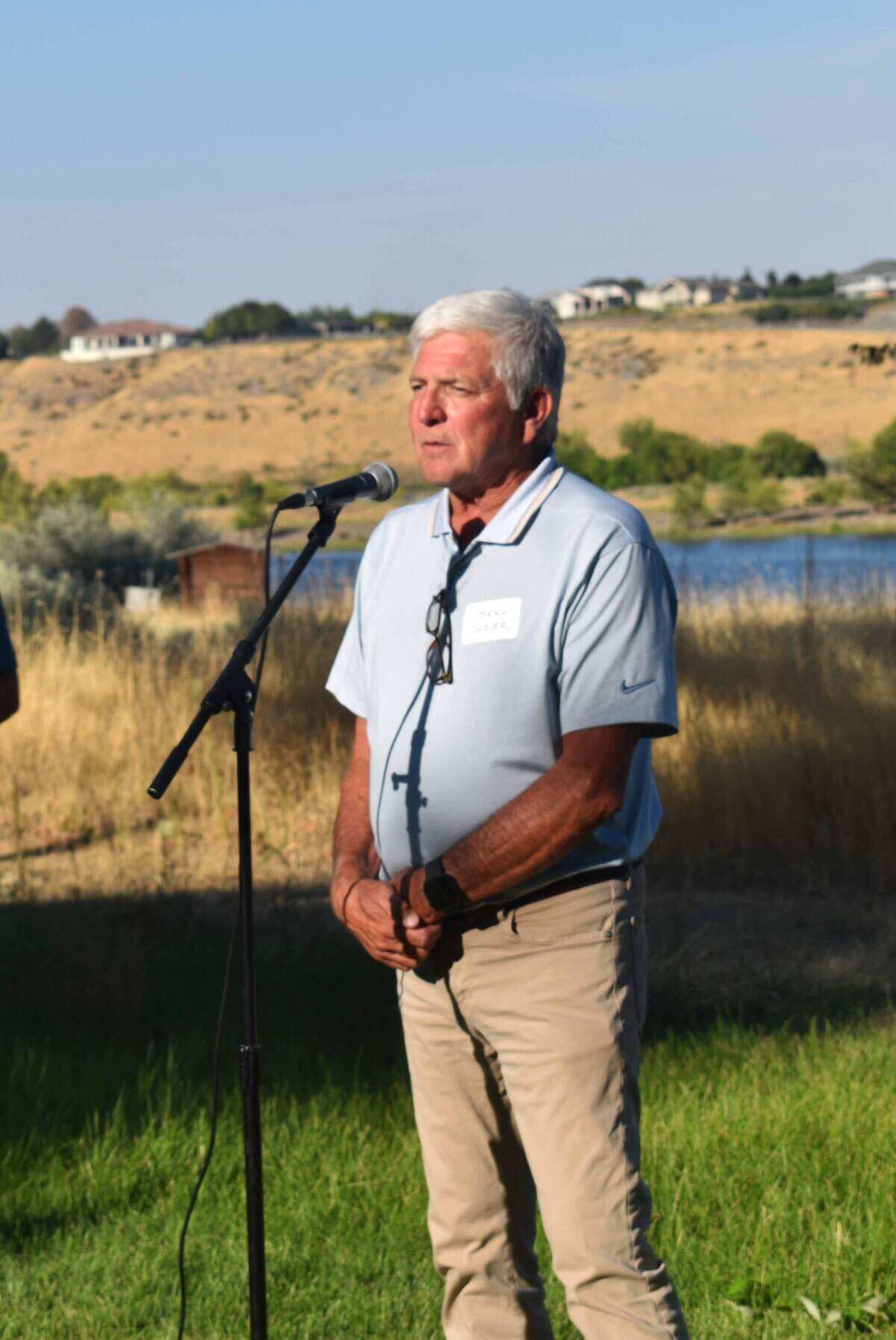 Washington state Sen. Perry Dozier speaks at an event announcing of a $1.1 million gift for the Columbia Valley Center for Recovery.