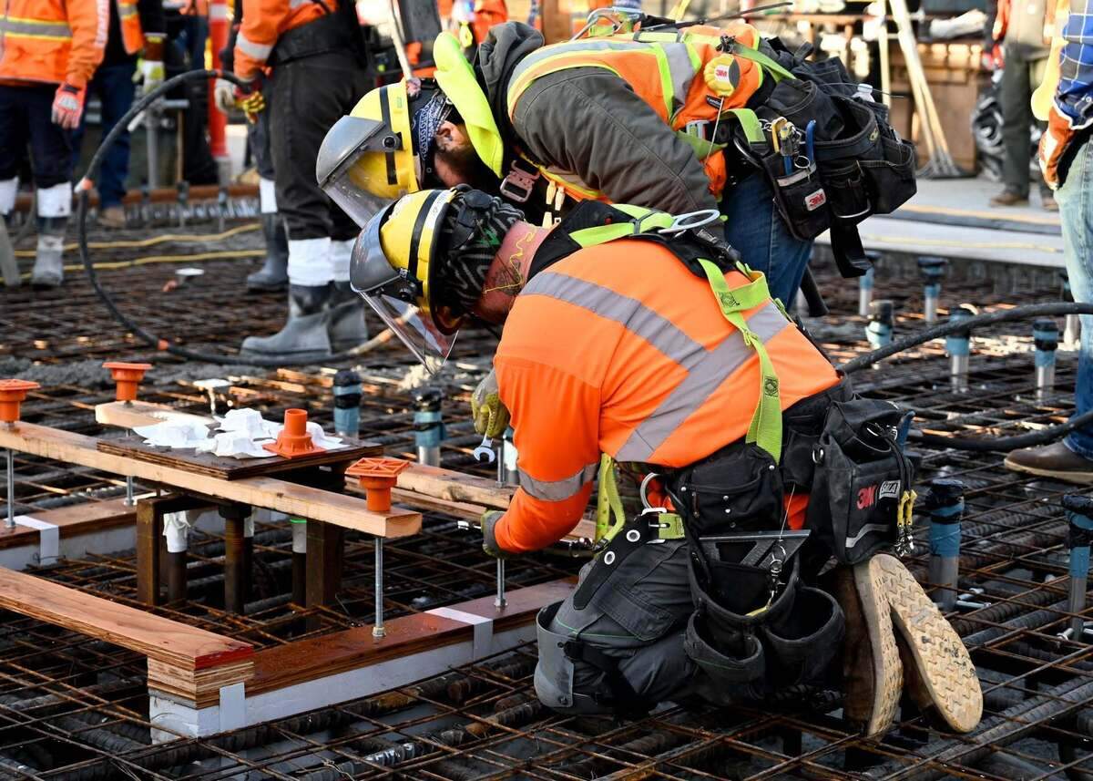 Construction continues on part of the Hanford nuclear site’s radioactive waste vitrification plant.