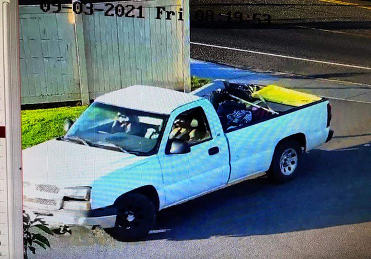 Kennewick police released this photo of hit-and-run suspect Jesus Eduardo Fernandez, 31, in his white 2005 Chevrolet Silverado. Police say a female was hit by Fernandez’s truck and seriously injured in the parking lot of the Nueva Vista Apartments after a verbal argument.