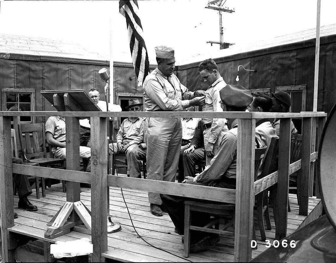 Gen. Leslie Groves at Hanford in 1944.
