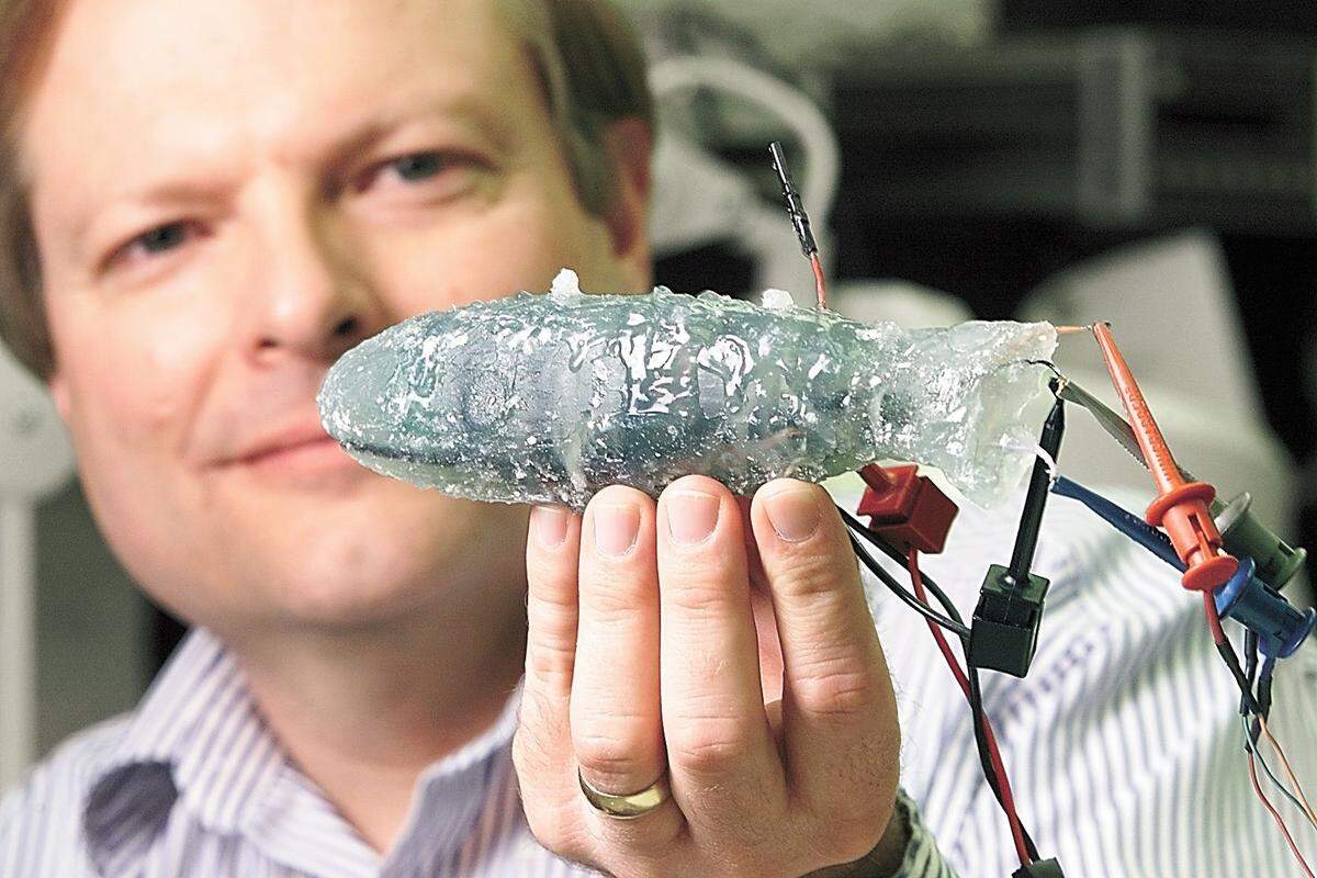 A prototype of the Sensor Fish is shown as it looked two decades ago as Pacific Northwest National Laboratory researchers worked to develop a technology that could collect data on the stresses on fish traveling through dams.