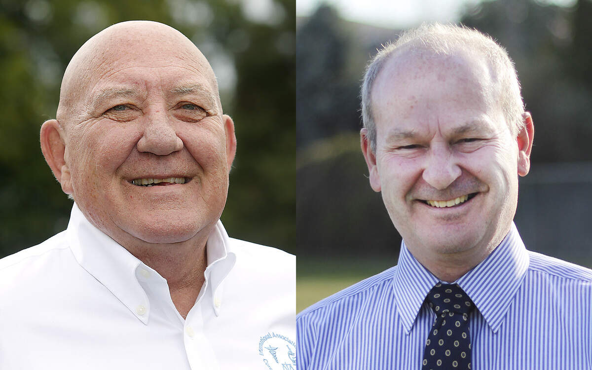 Incumbent Dan Blasdel, left, and challenger Curtis McGary are running for Franklin County cororner.