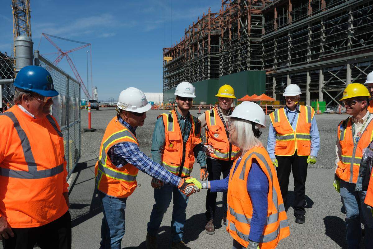 Sen. Patty Murray, D-Wash., toured the Hanford vitrification plant before a roundtable discussion on proposed Hanford nuclear site budget cuts.