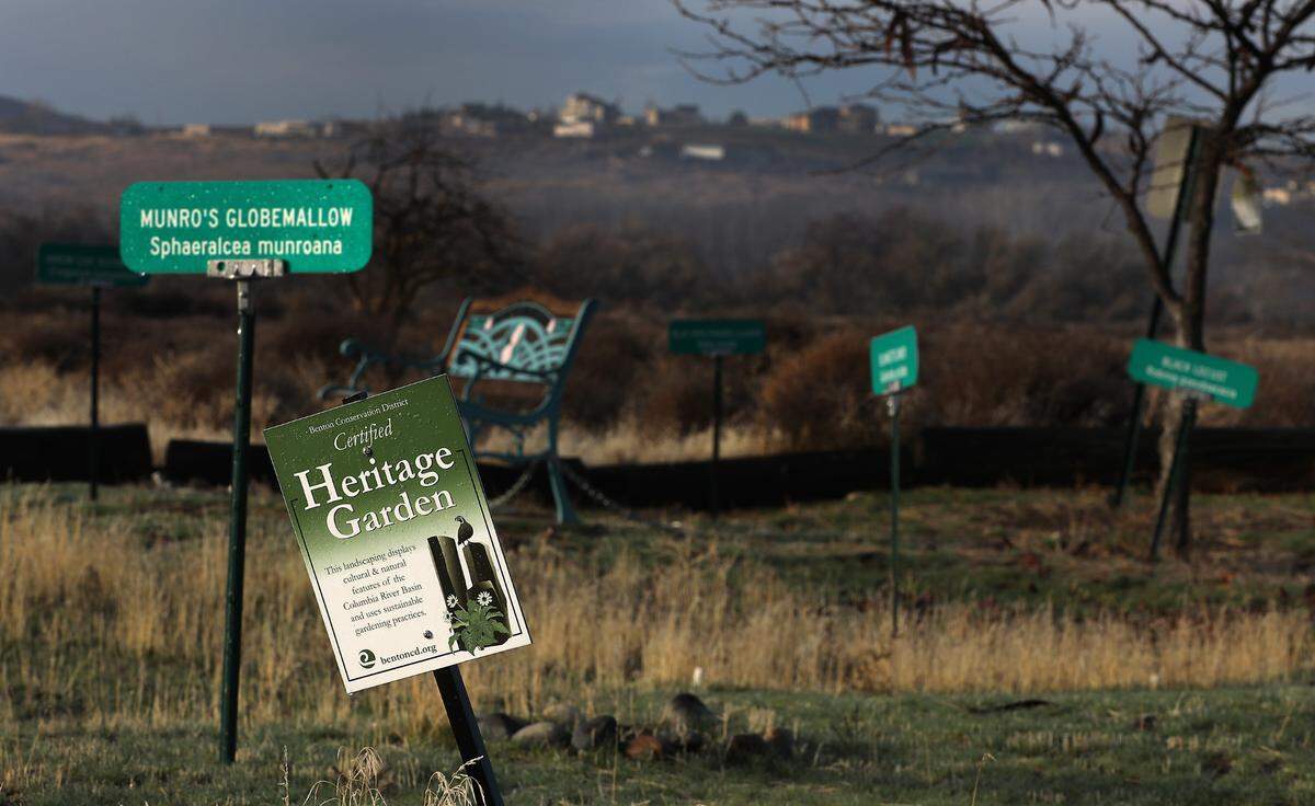 Benton Conservation District installed a certified Heritage Garden near the horse area parking lot of W.E. Johnson Park in Richland off the Van Giesen Street entrance near the Yakima River.