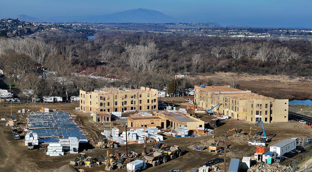 The Bob is a $26 million, 192-unit apartment complex taking shape on a former manufactured home park on Columbia Park Trail.