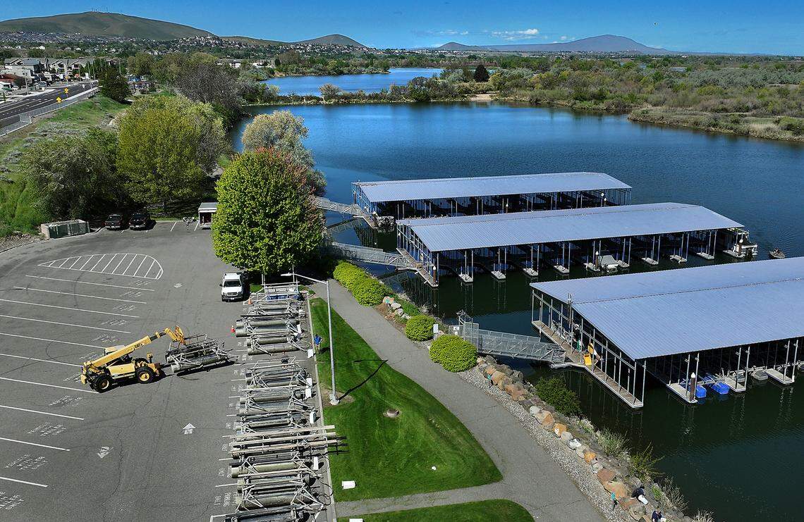 The longtime Columbia Park Marina, with 106 slips, was removed because the causeway to Bateman Island is being removed to improve salmon habitat in the Yakima River.