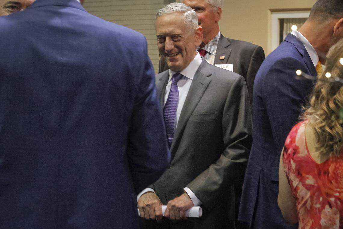 United States Secretary of Defense, James Mattis, spoke at the 2018 Tri-Citian of the Year at Three Rivers Convention Center in Kennewick on Thursday.