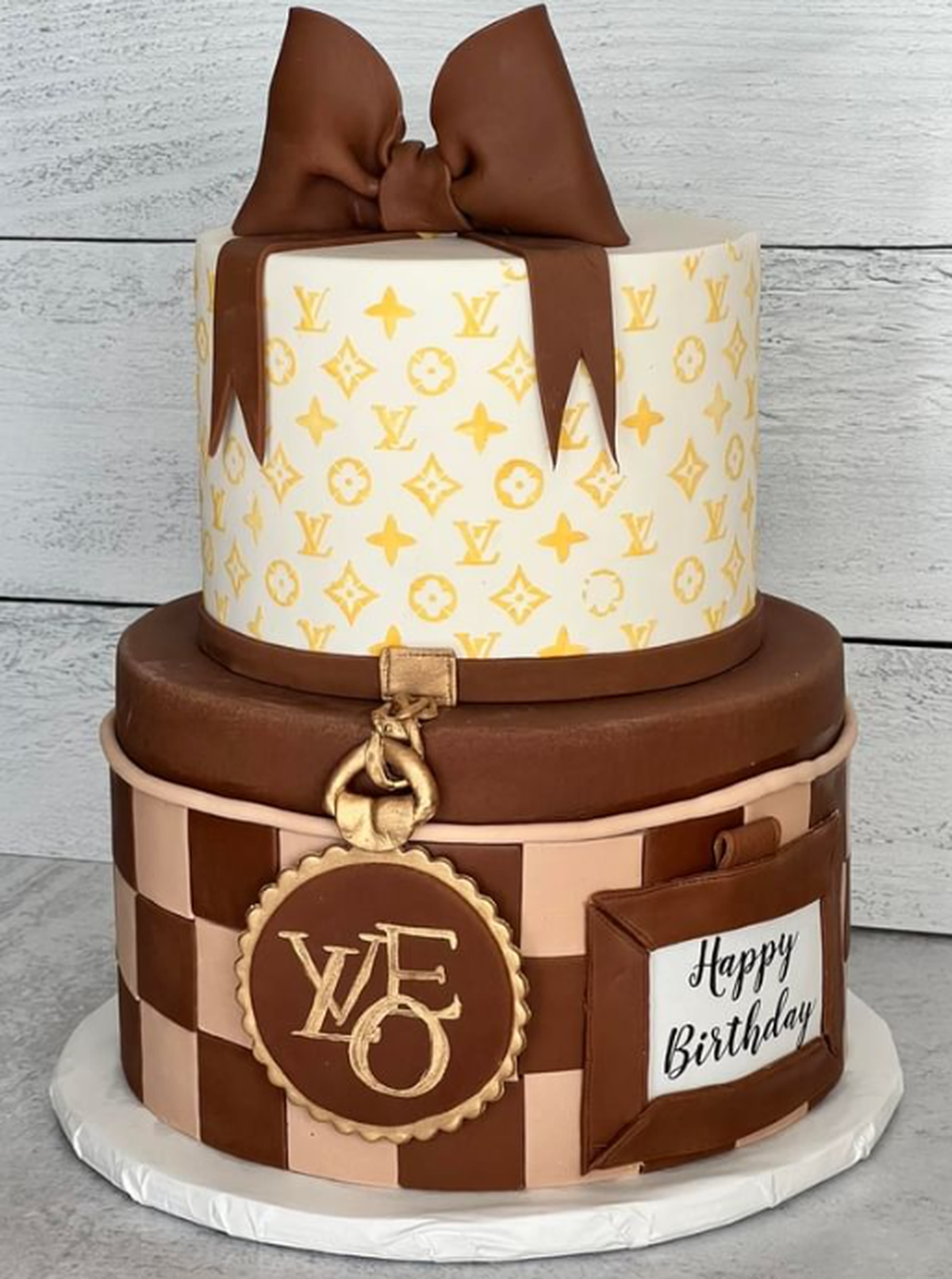 Louis Vuitton cake from Cakes by Lisa, LLC