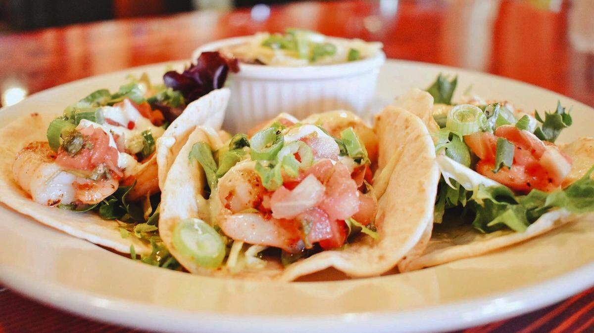 Horse Heaven Saloon’s Baja shrimp tacos are on the new menu for the newly reopened restaurant.