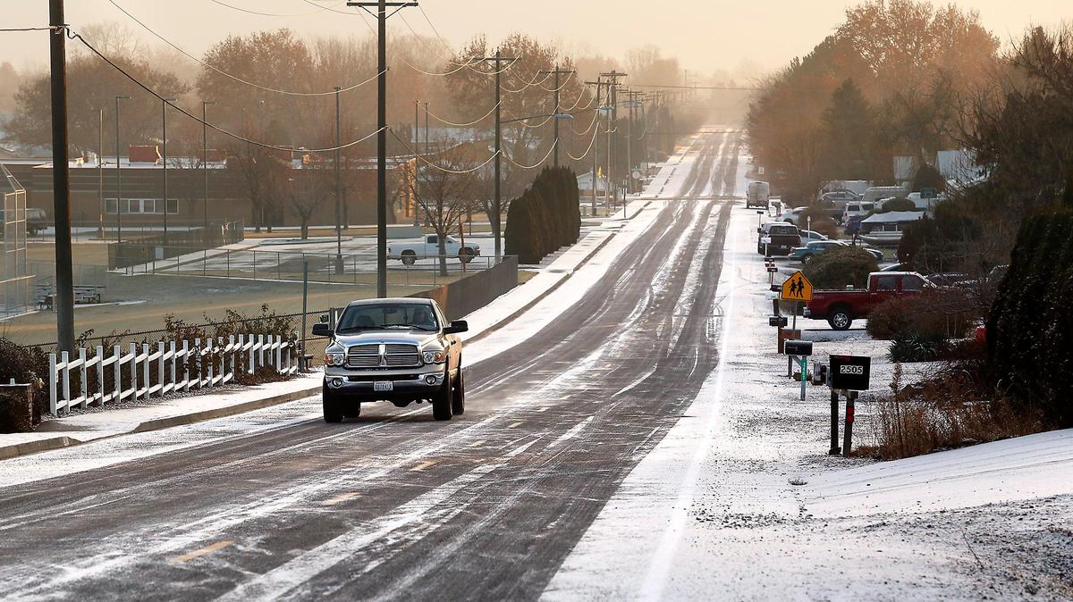 The Tri-Cities region received an overnight dusting of snow by Friday morning. Cars were leaving tracks on West 36th Avenue near South Vancouver Street in south Kennewick and around the Tri-Cities. The National Weather Service forecast calls for more patchy freezing fog around the Mid-Columbia on Saturday but with partly sunny skies during the day and a slight chance of showers on Sunday.