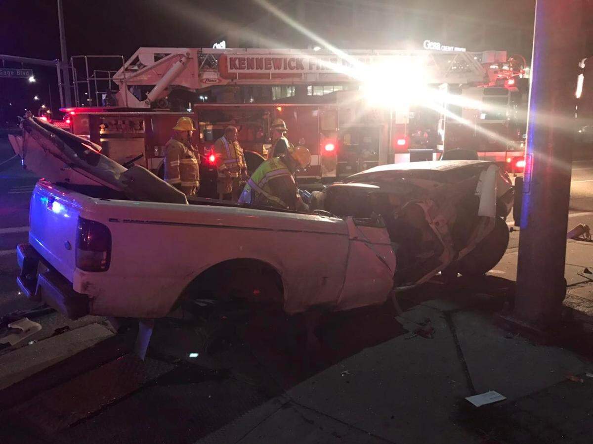 The Benton City brothers were traveling west on Gage Boulevard when an eastbound Chevy Malibu made a left-hand turn at Steptoe Street in front of the truck, according to police.