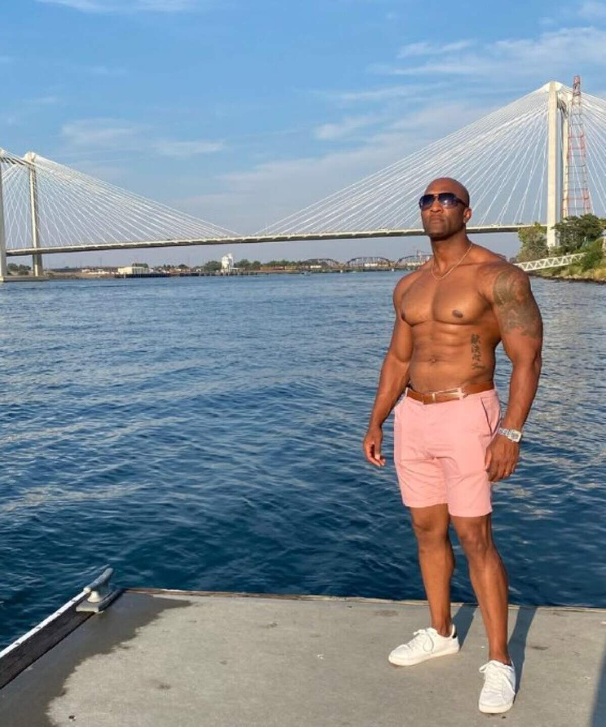 Jamal Lloyd Johnson, shown here near the cable bridge in July 2021, moved to the Tri-Cities area from Southern California in 2019 just before the COVID pandemic.