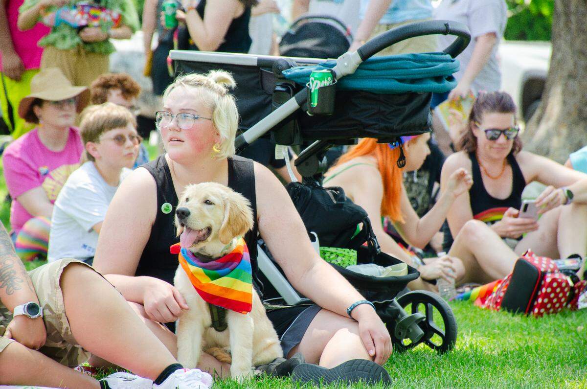 Thousands of people of all ages — as well as dozens of four-legged companions — gathered at Memorial Park in Pasco for the Tri-Pride 2023 event.