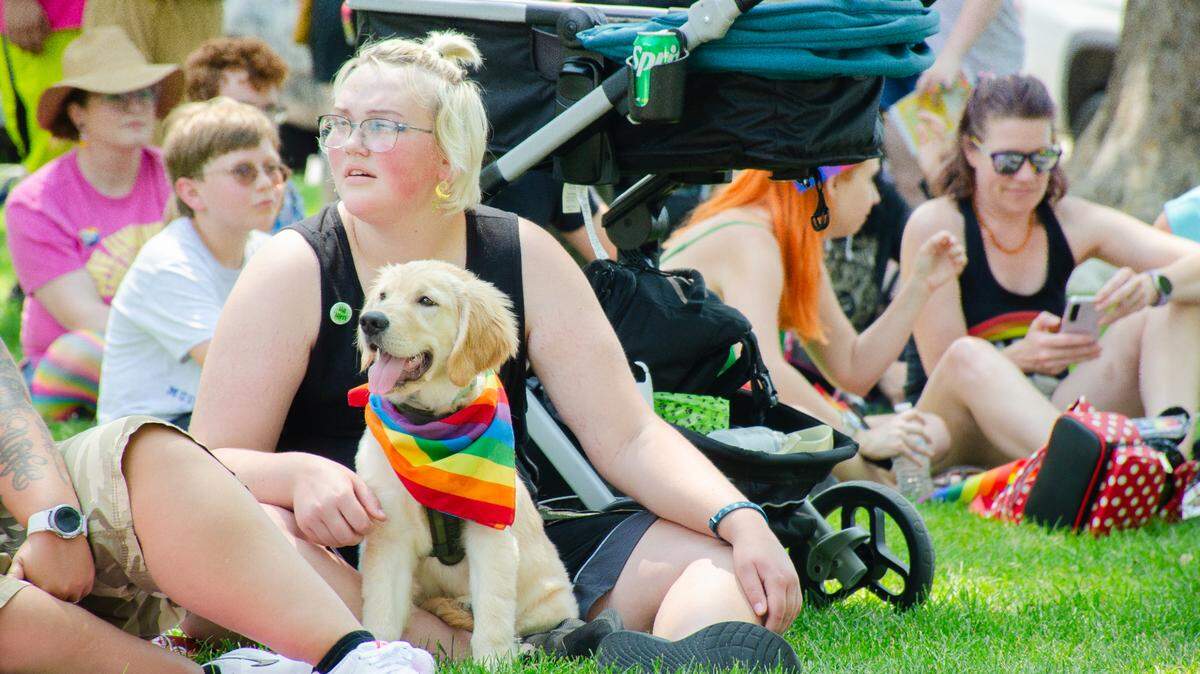 Thousands of people of all ages — as well as dozens of four-legged companions — gathered Saturday, July 8, at Memorial Park in Pasco, WA for the Tri-Pride 2023 gay pride event. The family friendly event took place 10 a.m. to 3 p.m. and featured performances by local drag performers, the Mid-Columbia Master Singers, Sultana Dancers and Ballet Folklorico. There were also dozens of vendors selling food and refreshments. The event was organized for the first time by political action group Rural Americans United and was a stop gap for the annual Tri-Cities Pride Festival, which is returning for 2024.