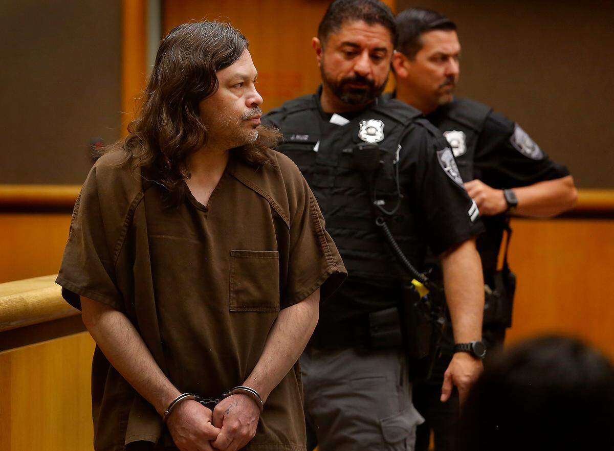 Jesus Alvalos-Chavez is lead into a Benton County Superior Court courtroom for sentencing in the 2021 vehicular homicide on Manuel Guajardo Jr. of Kennewick.