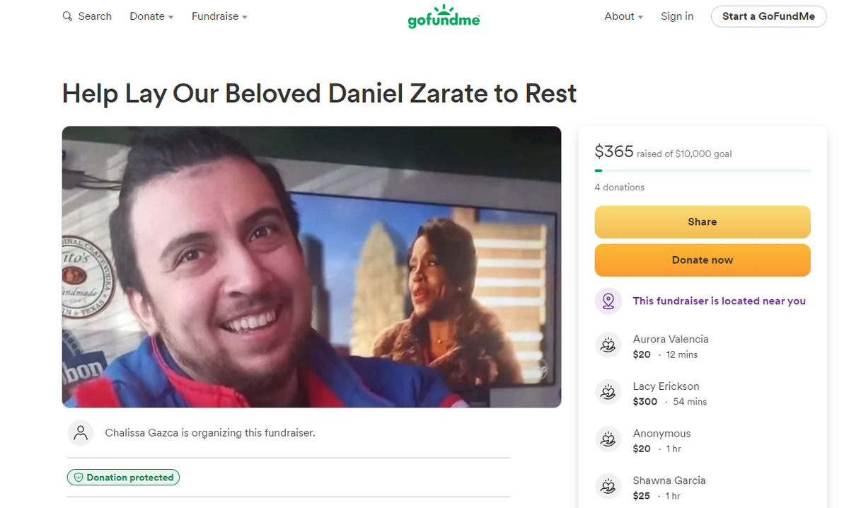 A GoFundMe was started for Daniel Zarate who died in a head-on crash on Highway 12 in Walla Walla.