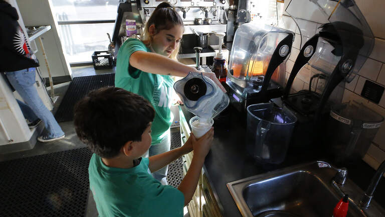 Little baristas help fight childhood cancer at Tri-City coffee shop