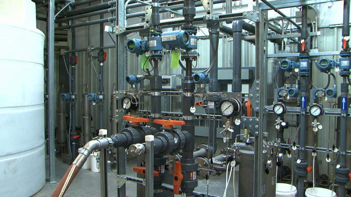 The 100 K West Pump and Treat facility is one of three plants near the K East and K West Reactors used to remove chromium contamination from groundwater.