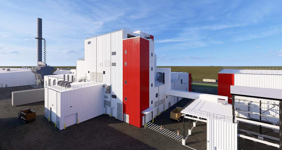 Supplied artist rendering of the Rockwool plant in Wallula.