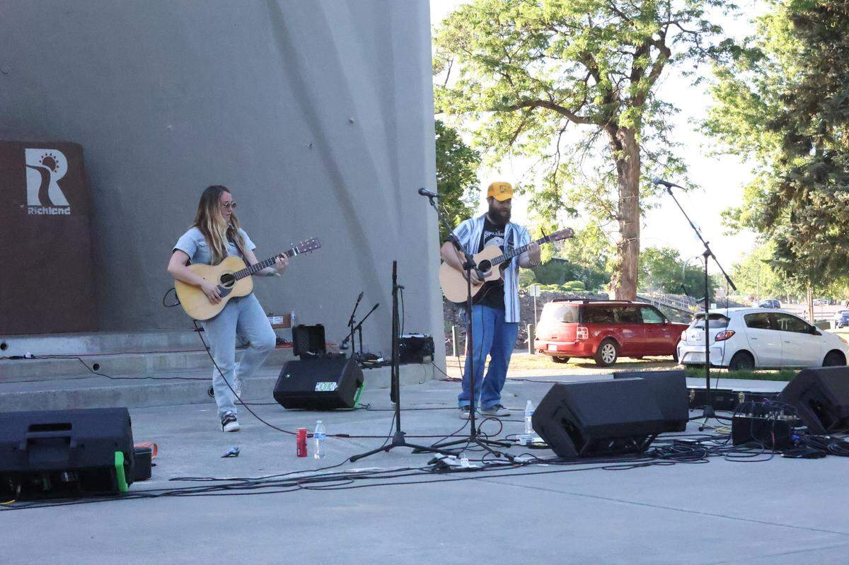 Seattle-based Americana duo, The Hipocrats, is comprised of Sarah Brunner and Tyler McGinnis. They performed at the Yakima Federal Farmers Fusion at Tri Town Get Down, located at the Fingernail in Howard Amon Park, on June 7.